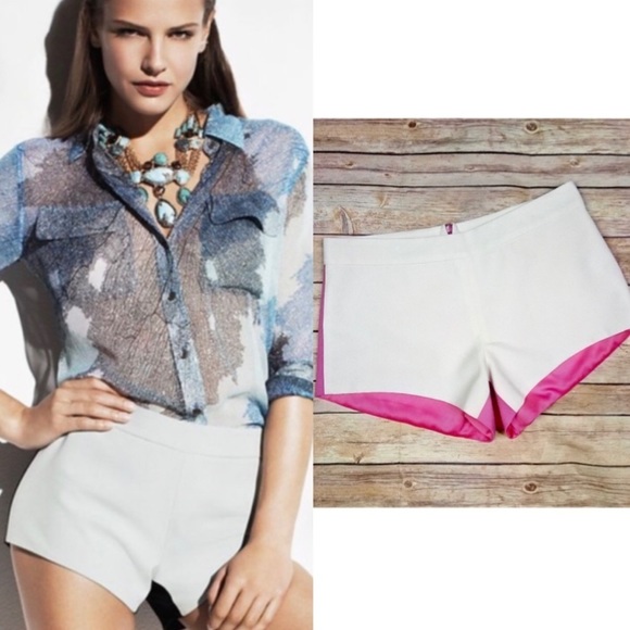 RevolveMason Pink Colorblock Flat Front Shorts